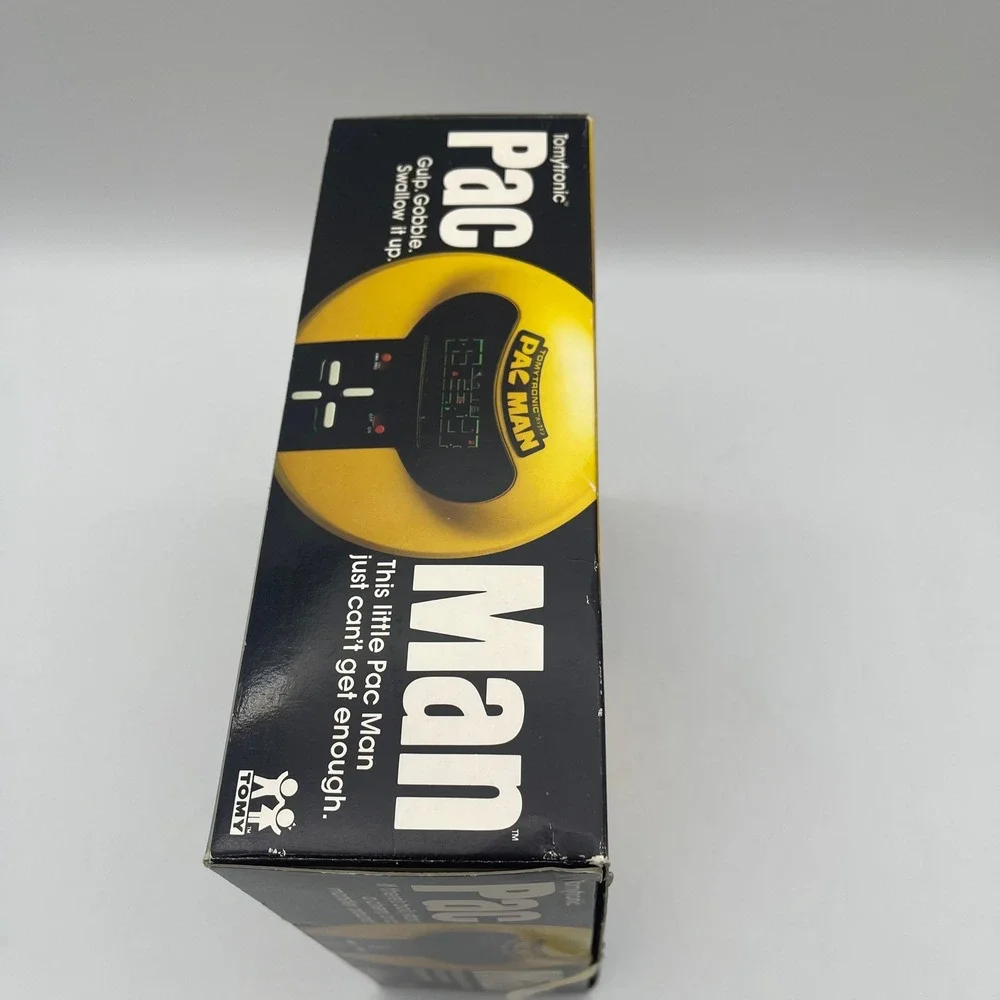 Vintage 1981 Tomytronic Pac-Man Handheld VFD Arcade Game Tomy Yellow Japan